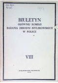 Biuletyn Głównej Komisji Badania Zbrodni Hitlerowskich w Polsce VIII