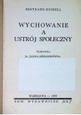 Wychowanie a ustrój społeczny 1933 r.