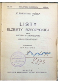 Listy Elżbiety Rzeczyckiej, 1927r