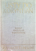 Listy do Koryntian Wstęp przekład komentarz