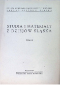 Studia i materiały z dziejów Śląska Tom II