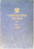 Farmakopea Polska IV Tom I