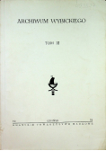 Archiwum Wybickiego, Tom III