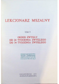 Lekcjonarz mszalny Tom V