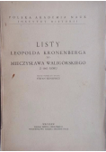 Listy Leopolda Kronenberga do Mieczysława Waligórskiego z 1863 roku