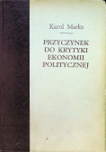 Przyczynek do krytyki ekonomii politycznej