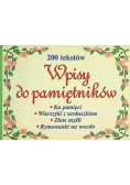 Wpisy do pamiętnika 200 tekstów