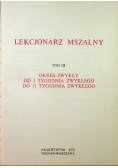 Lekcjonarz mszalny Tom III