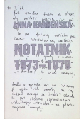 Notatnik 1973 - 1979