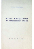 Misja katolików we współczesnym świecie 1938 r.