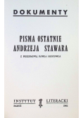 Pisma ostatnie Andrzeja Stawara