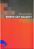 Warto czy należy?