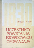 Uczestnicy powstania listopadowego opowiadają