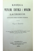 Księga przysłów, sentencji i wyrazów łacińskich