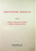 Lekcjonarz mszalny Tom 2
