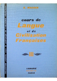 Cours de Langue et Civilisation Francaises III