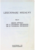 Lekcjonarz mszalny Tom V