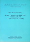Wątki i elementy mityczne w epigramach Antologii Palatyńskiej
