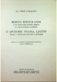 Modus Epistolandi o sposobie pisania listów