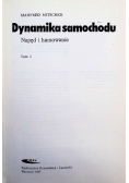 Teoria samochodu Dynamika samochodu napęd i hamowanie Tom I