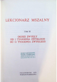 Lekcjonarz mszalny Tom III