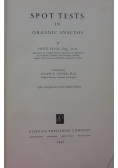 Spot tests in organic analysis