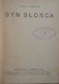 Syn słońca, 1925 r.