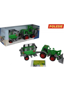 Farmer technik traktor ładowarka z naczepą