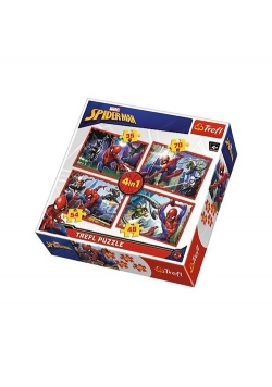 Puzzle 4w1 W sieci Spider-mana TREFL