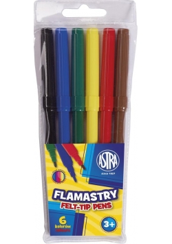 Flamastry Astra 6 kolorów