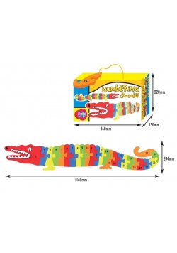 Puzzle numerowane - Korkodyl