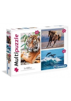 Multipuzzle Zwierzęta 3x1000