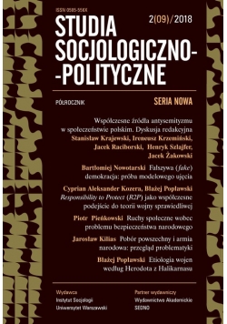 Studia Socjologiczno-Polityczne 2/09/2018