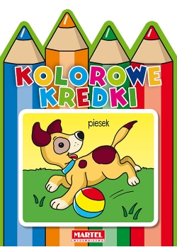 Kolorowe kredki Piesek
