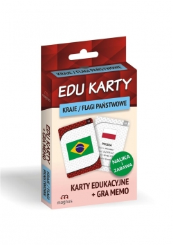 Edu karty Kraje flagi państwowe + gra memo