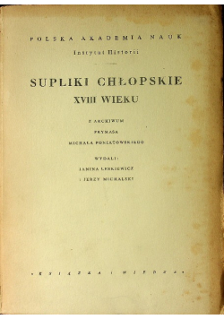 Supliki chłopskie XVIII wieku