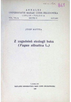 Z zagadnień ekologii buka