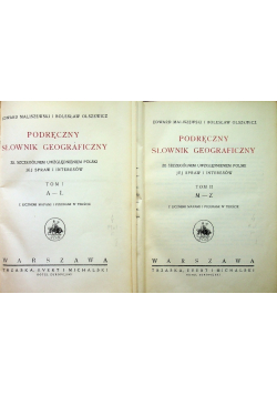 Podręczny słownik geograficzny Tom I i II ok 1927 r