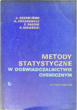 Metody statystyczne w doświadczalnictwie chemicznym