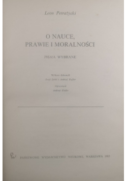 O nauce prawie i moralności