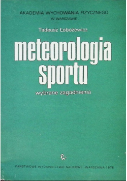 Meteorologia sportu wybrane zagadnienia