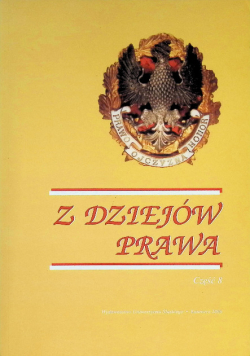 Z dziejów prawa Część 8