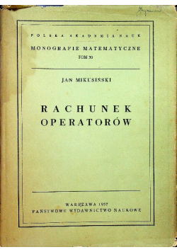 Rachunek operatorów Tom 30