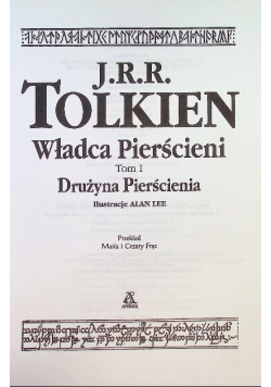 Władca pierścieni Tom I Drużyna Pierścienia
