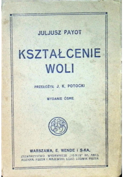 Kształcenie woli 1937 r.