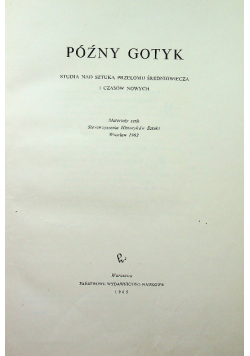 Późny gotyk