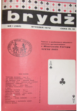 Brydż, Nr 1 do 12 / 72