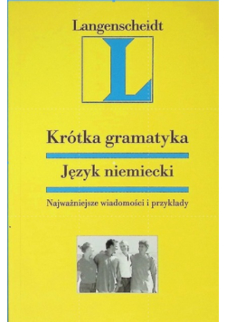 Krótka gramatyka, Język Niemiecki