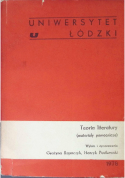 Teoria literatury materiały pomocnicze