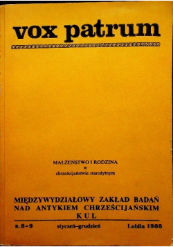 Vox Patrum Zeszyt 8-9 / 85